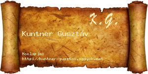 Kuntner Gusztáv névjegykártya
