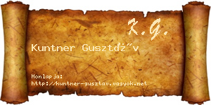 Kuntner Gusztáv névjegykártya
