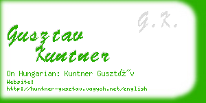 gusztav kuntner business card